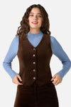 Princess Highway - Rachel Velvet Vest - chocolate