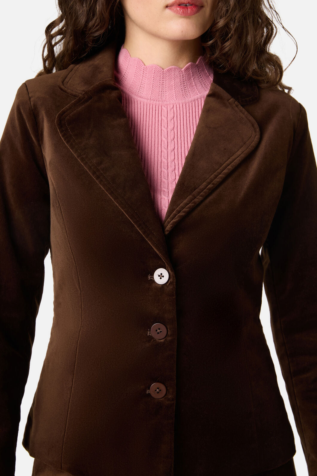 Princess Highway - Rachel Velvet Blazer - chocolate