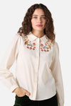 Princess Highway - Owl Embroidered Blouse - cream