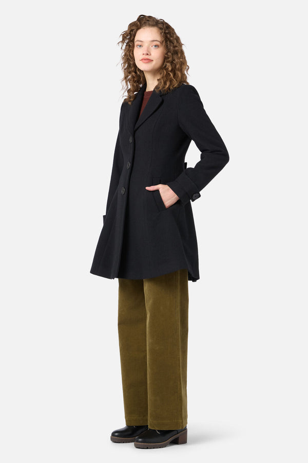 Princess Highway - Mabel A-Line Wool Blend Coat - black