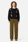 Princess Highway - Native Embroidered Jumper - black