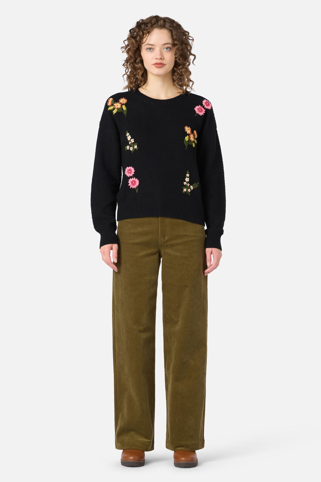 Princess Highway - Native Embroidered Jumper - black