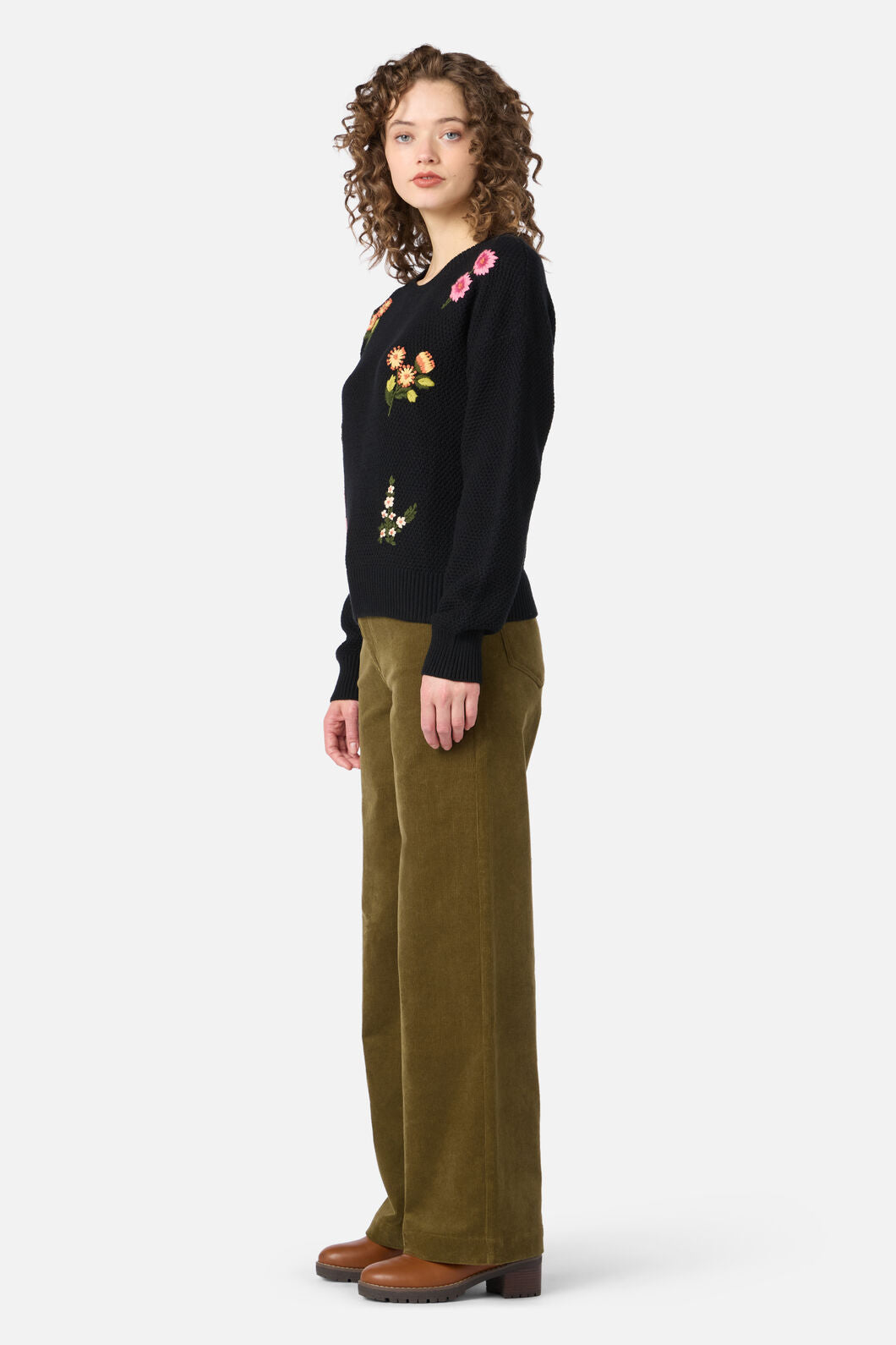 Princess Highway - Native Embroidered Jumper - black