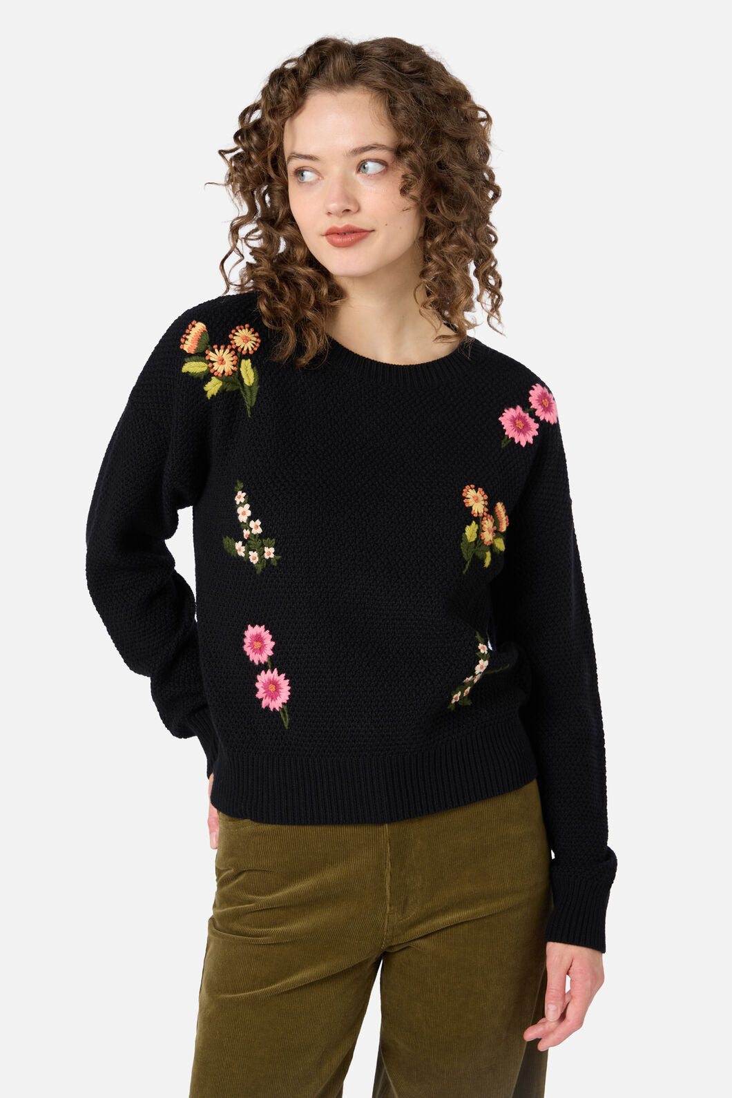 Princess Highway - Native Embroidered Jumper - black