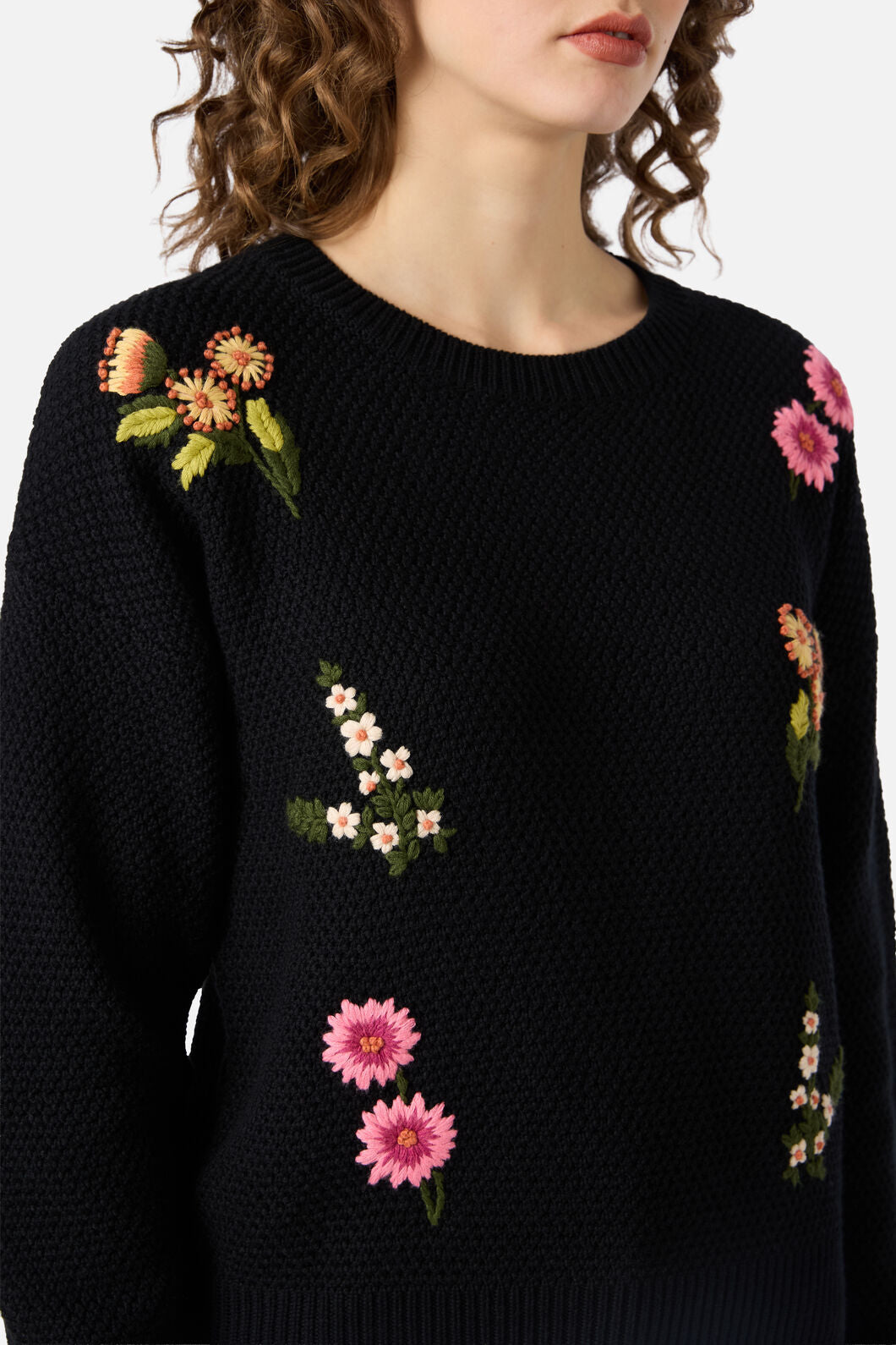 Princess Highway - Native Embroidered Jumper - black