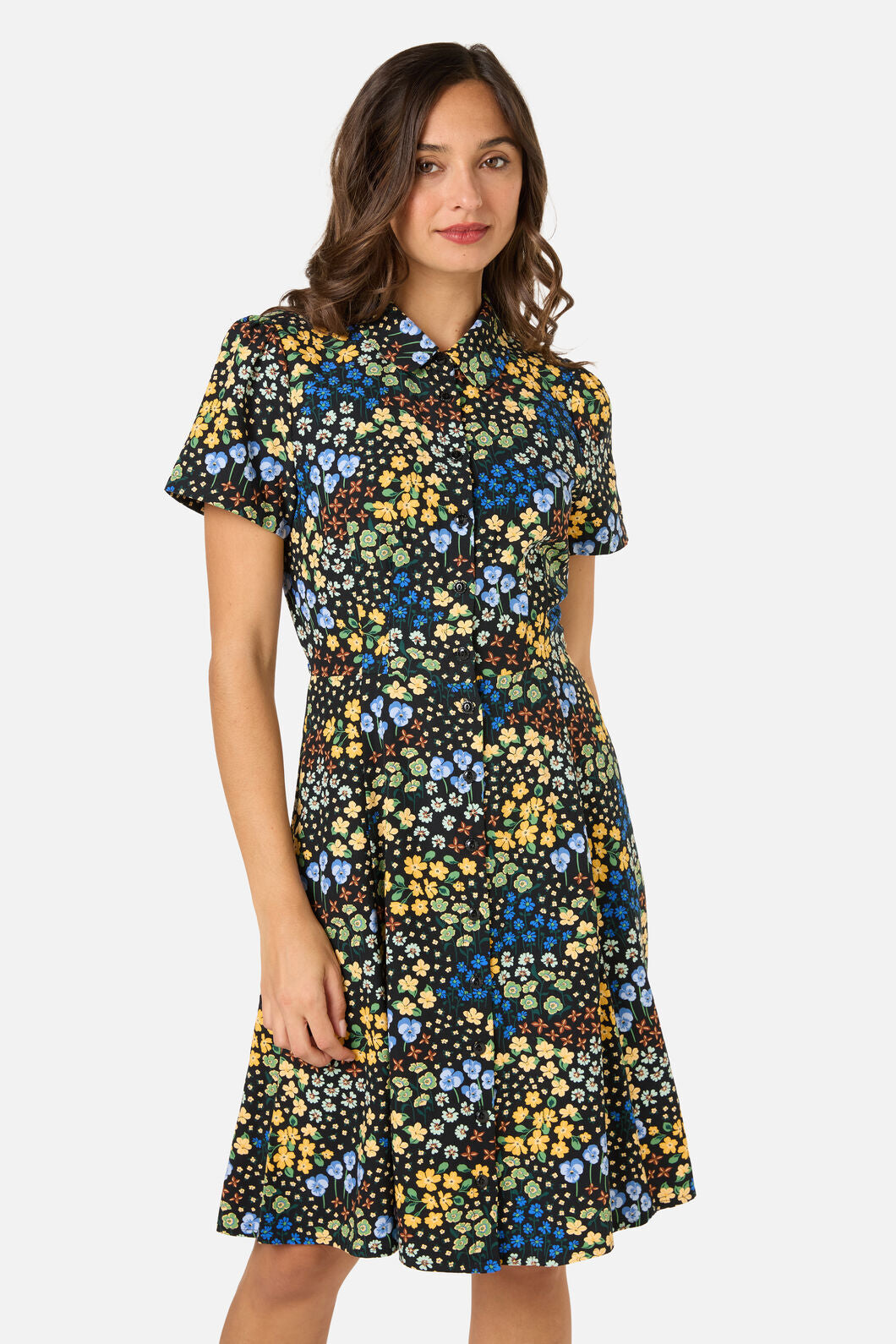 Princess Highway - Iris Ditsy Tea Dress - blue