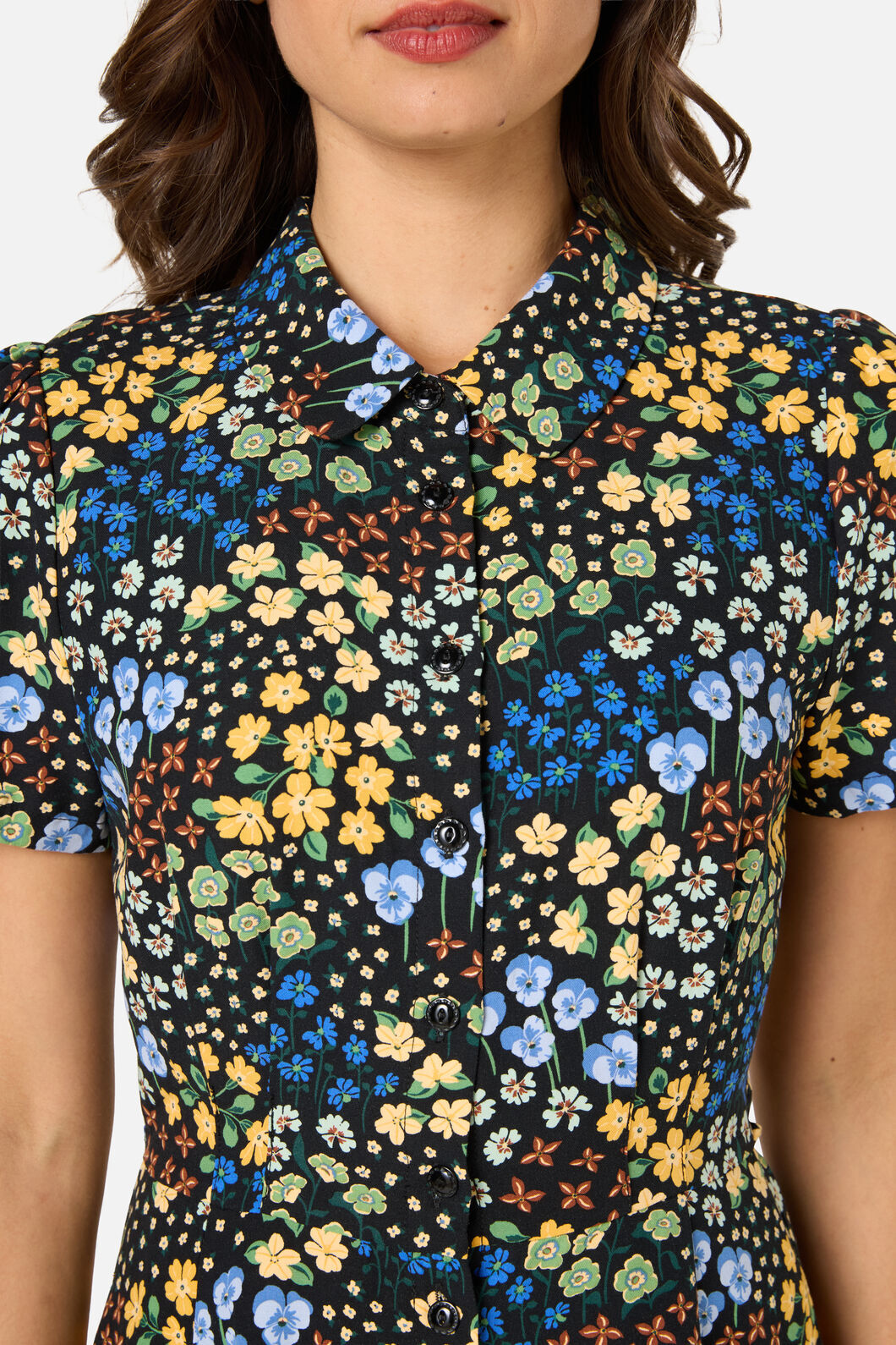 Princess Highway - Iris Ditsy Tea Dress - blue