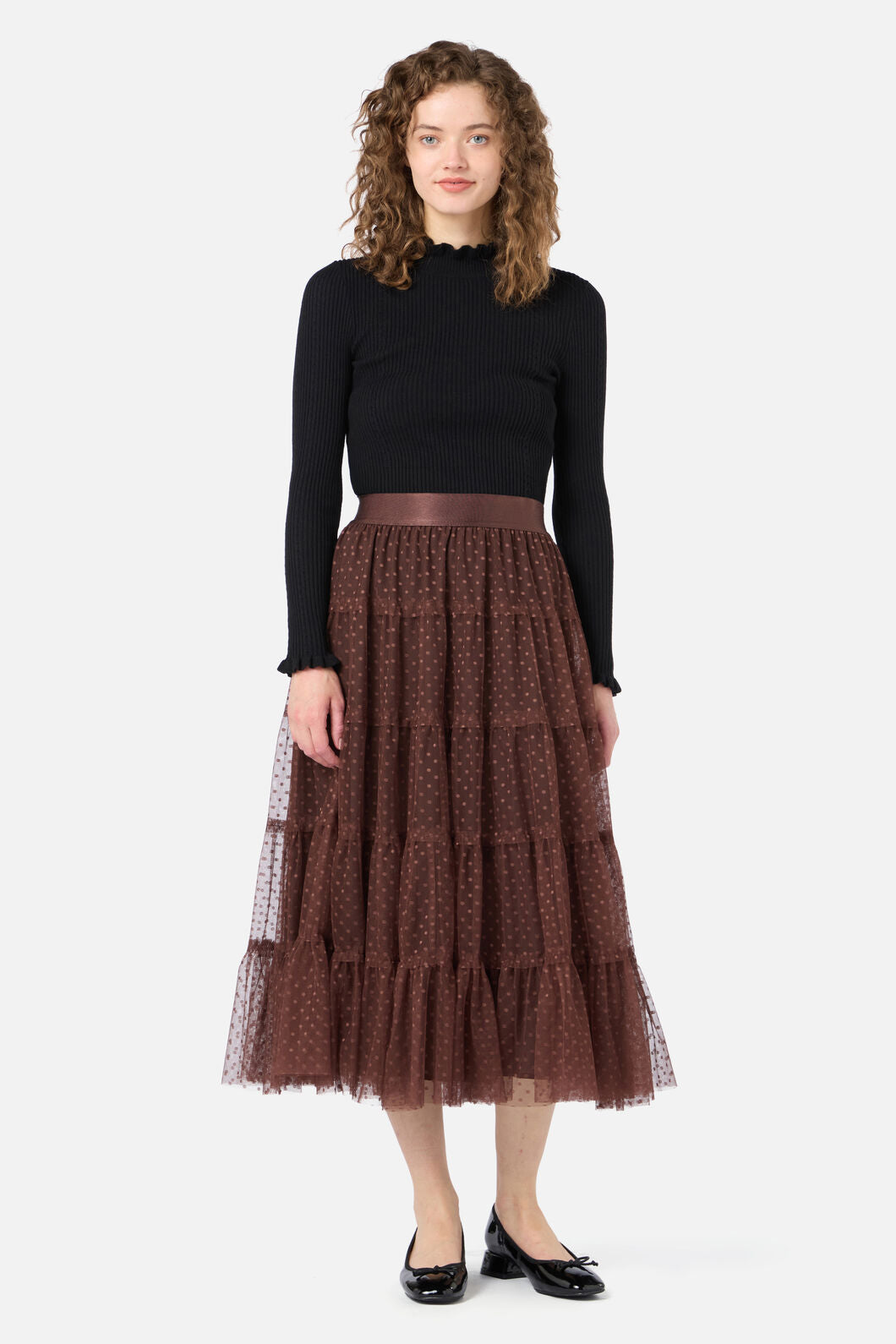 Princess Highway - Francesca Tulle Midi Skirt - chocolate