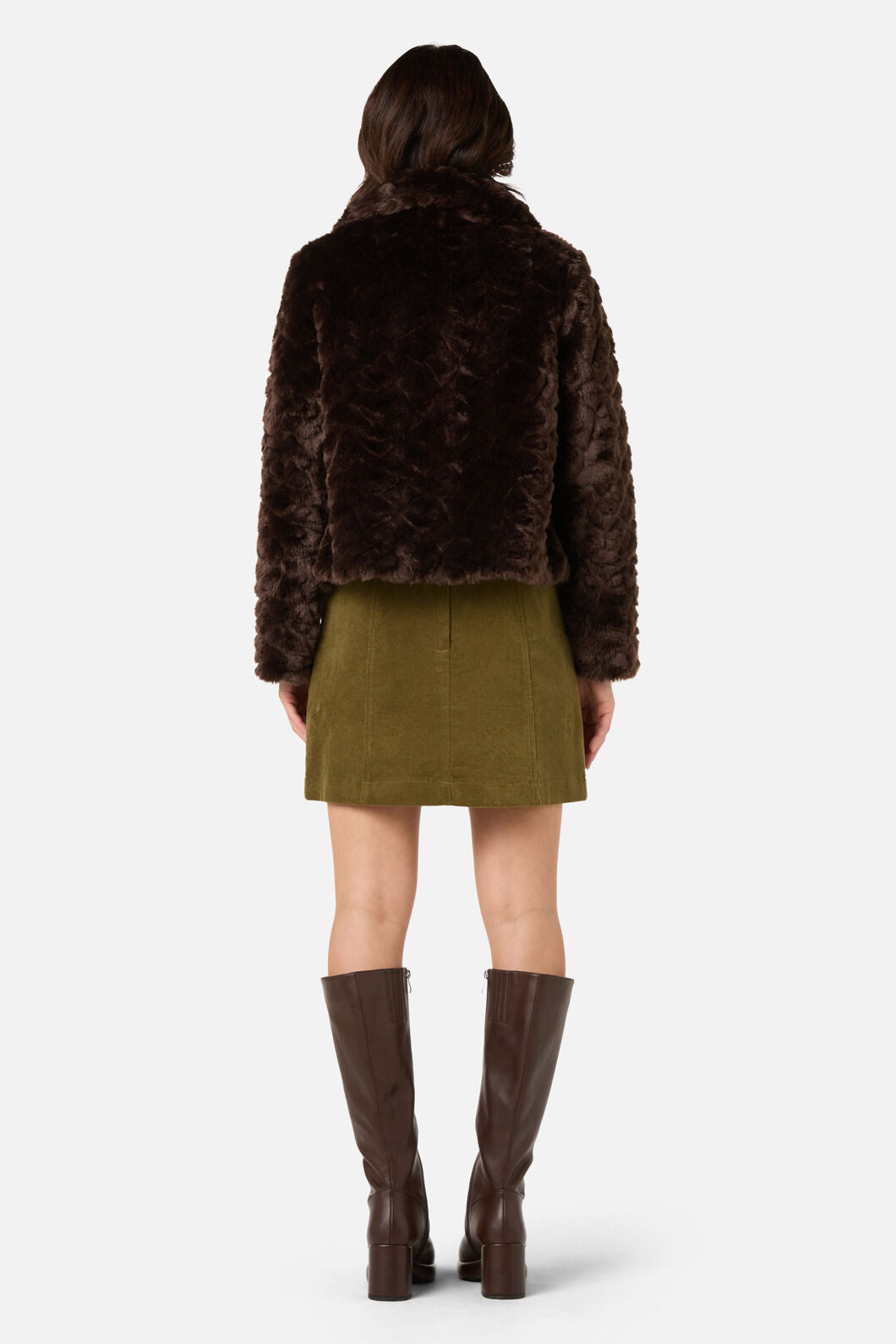 Princess Highway - Penelope Faux Fur Jacket - chocolate