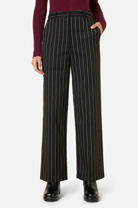 Princess Highway - Celeste Pinstripe Pant - black