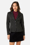 Princess Highway - Celeste Pinstripe Blazer - black