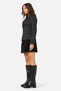 Princess Highway - Celeste Pinstripe Blazer - black