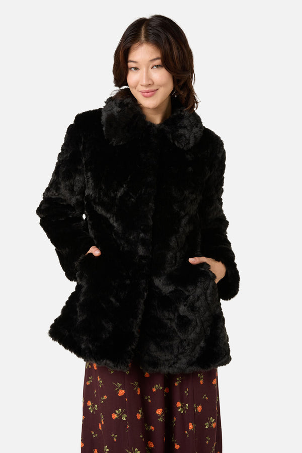 Princess Highway - Belinda Fur Coat - black