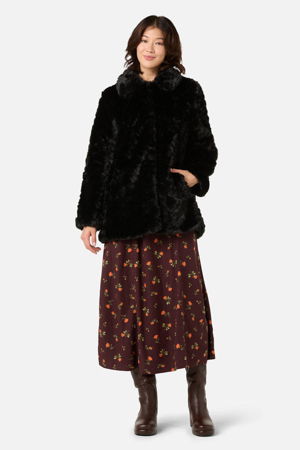Princess Highway - Belinda Fur Coat - black