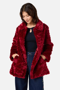 Princess Highway - Belinda Fur Coat - red