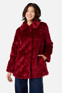 Princess Highway - Belinda Fur Coat - red