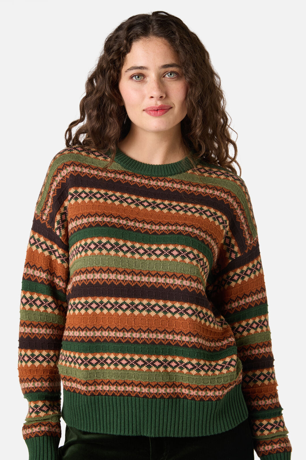 Princess Highway - Fairisle Knit Jumper - green