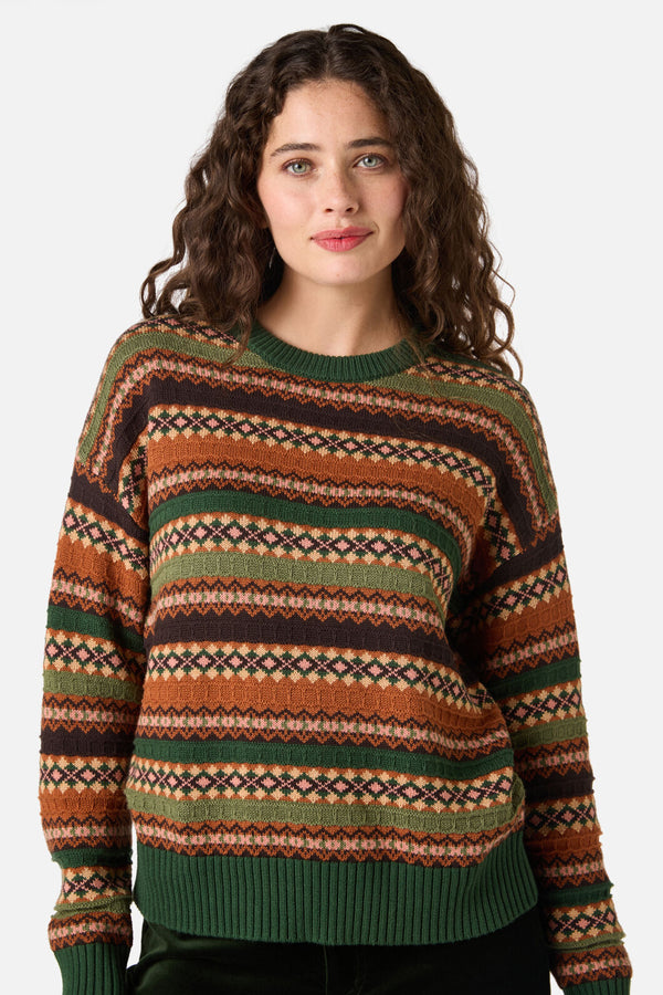 Princess Highway - Fairisle Knit Jumper - green
