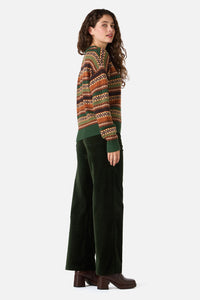 Princess Highway - Fairisle Knit Jumper - green