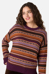 Princess Highway - Fairisle Knit Jumper - grape