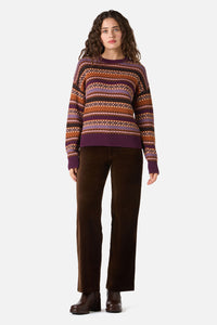 Princess Highway - Fairisle Knit Jumper - grape