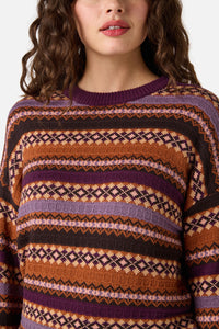 Princess Highway - Fairisle Knit Jumper - grape
