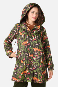 Princess Highway - Fancy Foxes Raincoat - chocolate