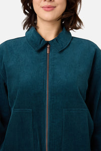 Princess Highway - Jamie Cord Bomber Jacket - teal