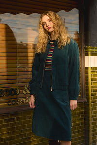 Princess Highway - Jamie Cord Midi Skirt - teal
