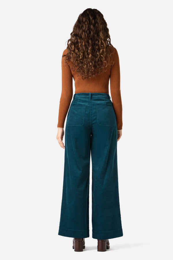 Princess Highway - Jamie Cord Wide Leg Jean - teal