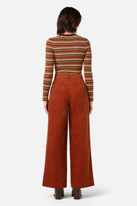 Princess Highway - Jamie Cord Wide Leg Jean - rust