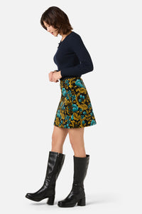 Princess Highway - Azura Velvet Mini Skirt - blue
