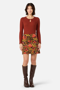 Princess Highway - Azura Velvet Mini Skirt - rust