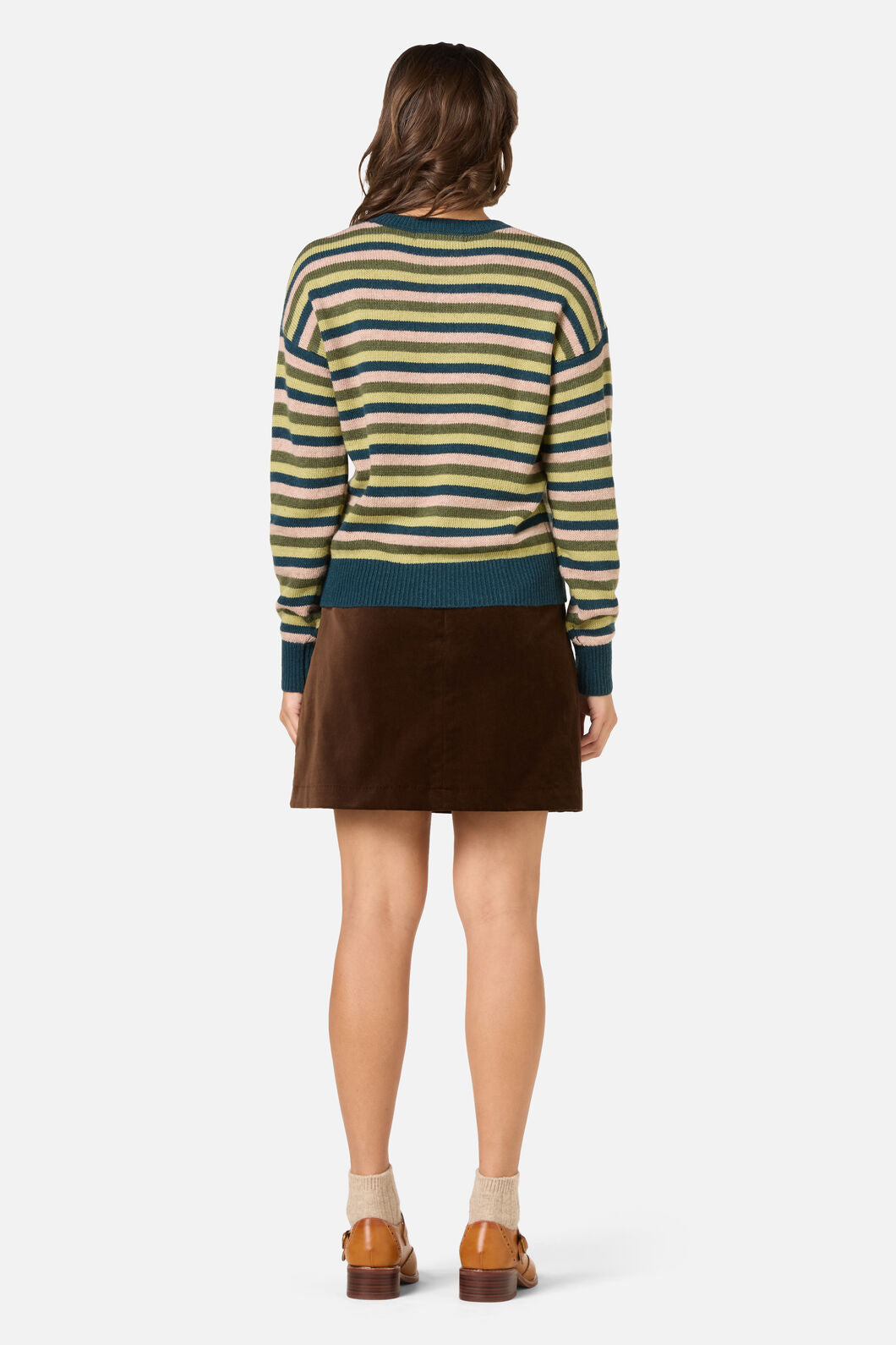 Princess Highway - Rory Wool Blend Stripe Jumper - green-multi