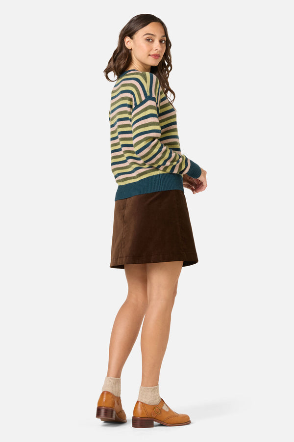 Princess Highway - Rory Wool Blend Stripe Jumper - green-multi