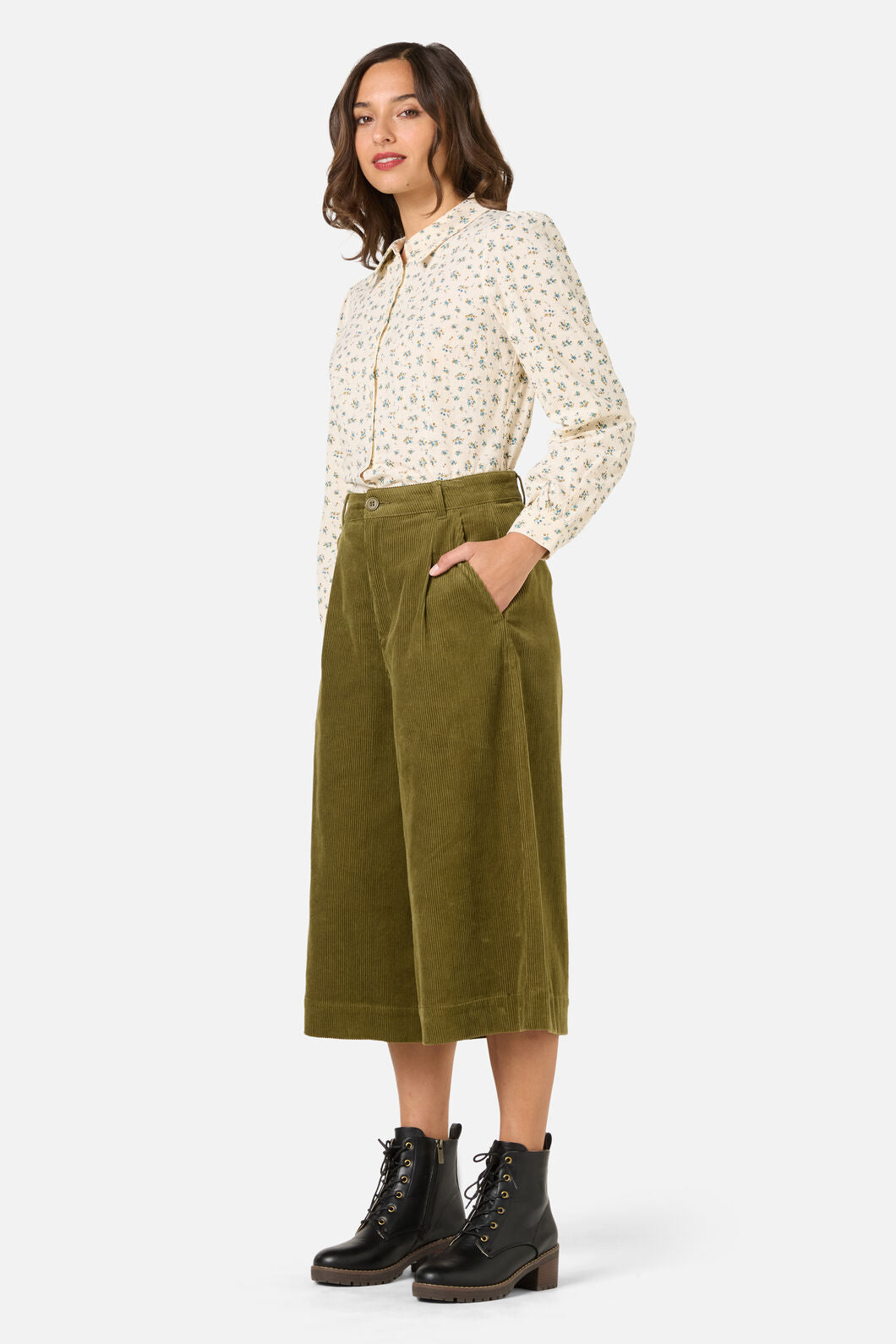 Princess Highway - Lani Ditsy Long Sleeve Blouse - blue