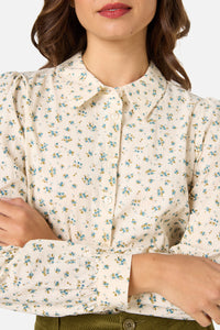 Princess Highway - Lani Ditsy Long Sleeve Blouse - blue