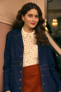 Princess Highway - Lani Ditsy Long Sleeve Blouse - coral
