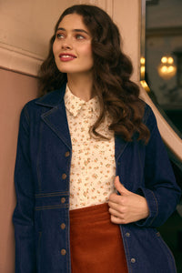 Princess Highway - Lani Ditsy Long Sleeve Blouse - coral