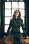 Princess Highway - Donna Flower Knit Jumper - olive