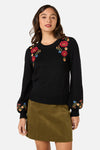 Princess Highway - Joelle Embroidered Jumper - black