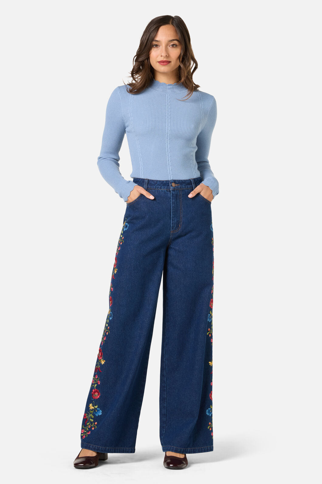 Princess Highway - Joelle Embroidered Jean - blue-denim