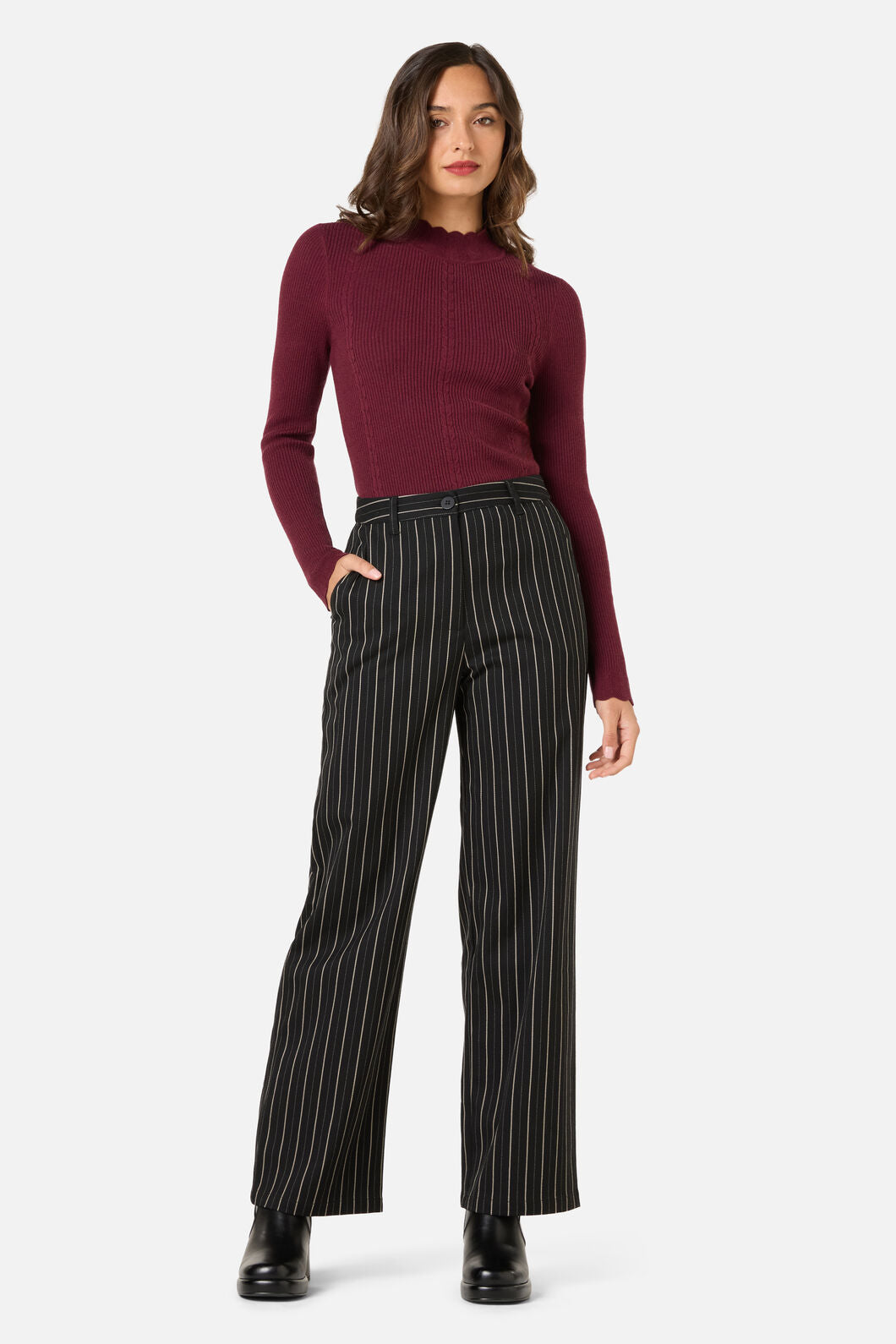 Princess Highway - Sophie Long Sleeve Knit Top - plum