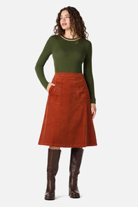 Princess Highway - Fifi Long Sleeve Rib Knit Top - olive