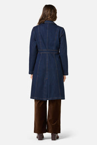 Princess Highway - Louise Long Denim Jacket - dark-denim