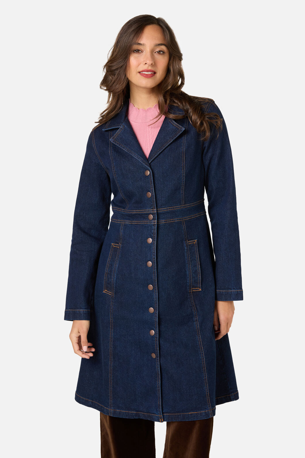 Princess Highway - Louise Long Denim Jacket - dark-denim