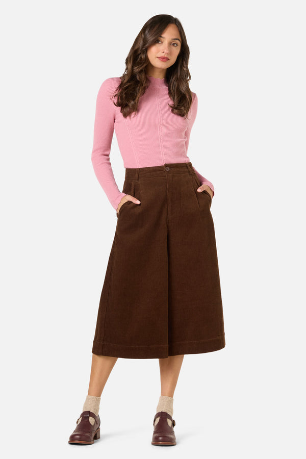 Princess Highway - Adeline Cord Culotte - chocolate
