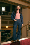 Princess Highway - Polka Spot Denim Jean - dark-denim
