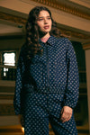 Princess Highway - Polka Spot Denim Jacket - dark-denim