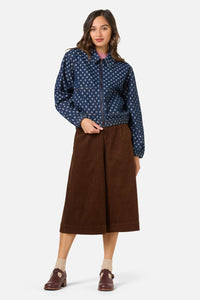 Princess Highway - Polka Spot Denim Jacket - dark-denim